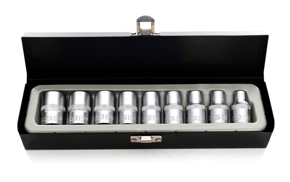 9-teiliger Torx-Steckschlüsselsatz im praktischen Koffer | Kraft&Dele