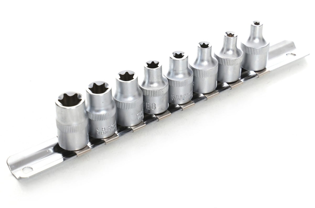 Jeu de douilles Torx 8 pièces. 3/8