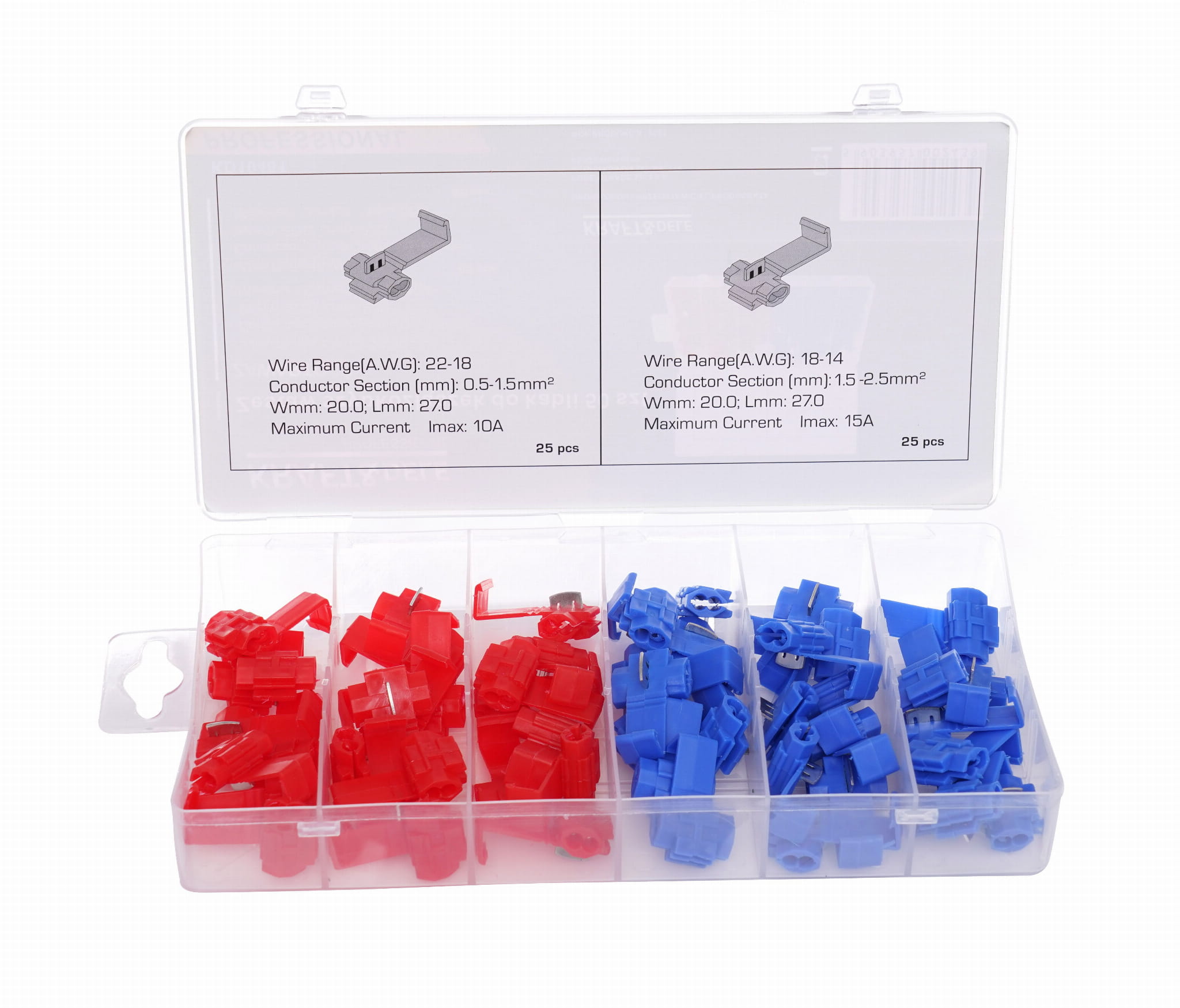 Set di connettori rapidi per cavi 50 pz.