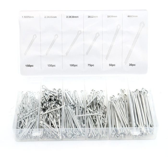 Set of Straight Cotter Pins 555 pieces | Kraft&Dele