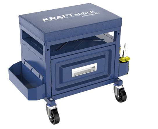 Taburete de taller con cajón | Kraft&Dele