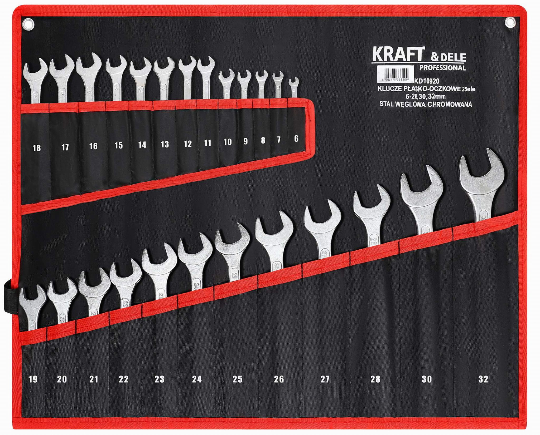 Kombinationsschlüsselsatz 25-teilig 6-32 mm | Kraft&Dele