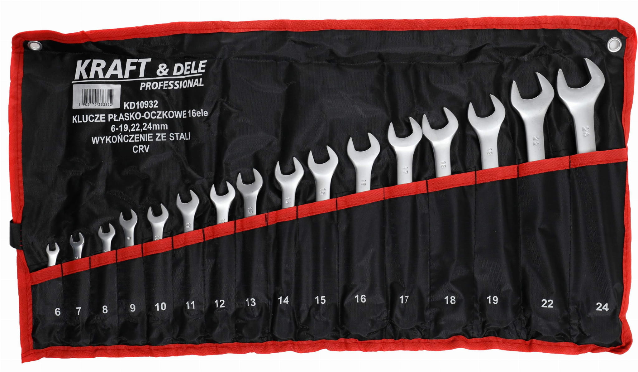 Chiavi combinate 16 pezzi CRV 6-24mm