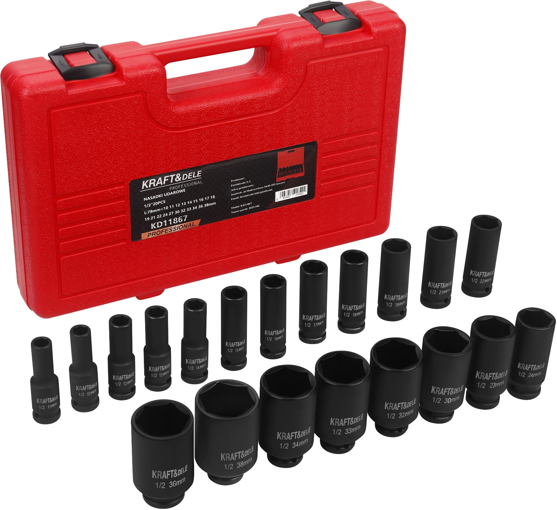 Douilles à impact 1/2