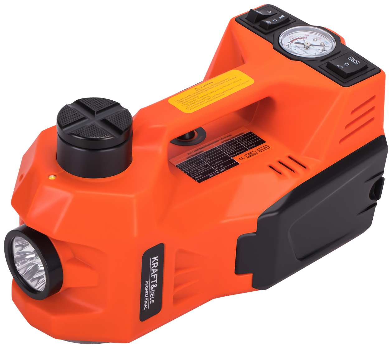 Cric elettrico per auto 155-450 mm con compressore