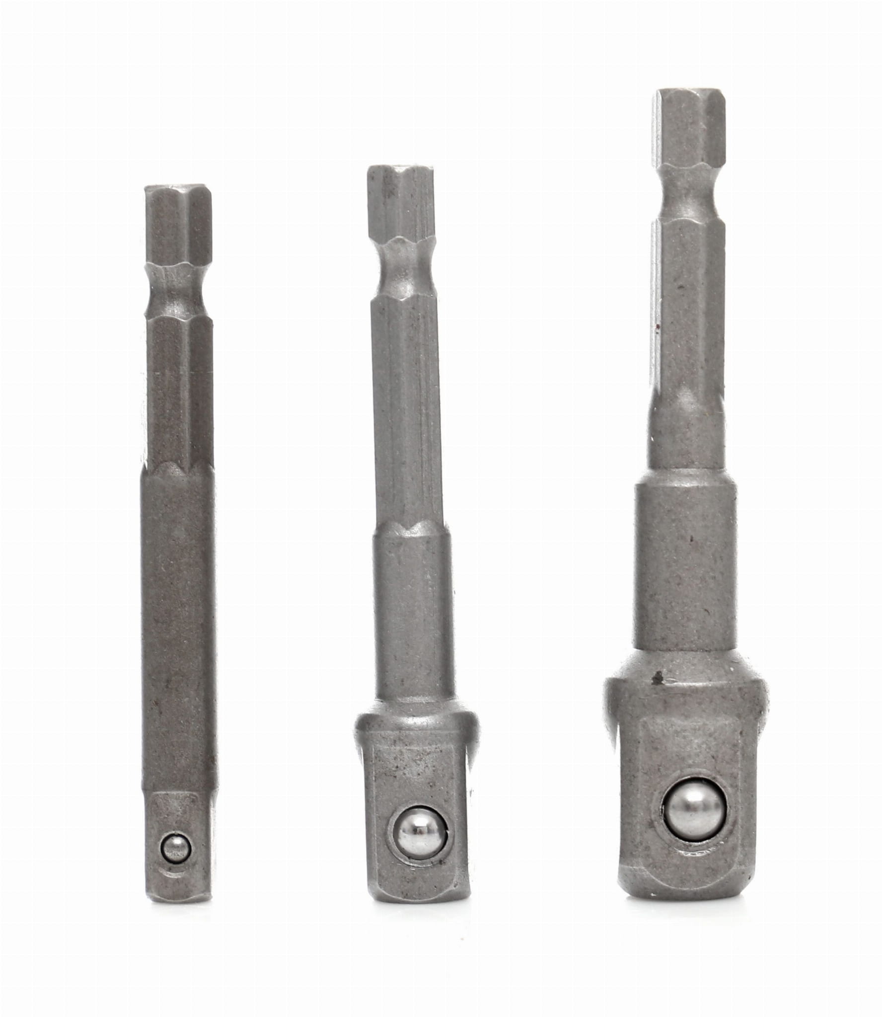 Adaptadores de enchufes, 3 piezas, acero para herramientas