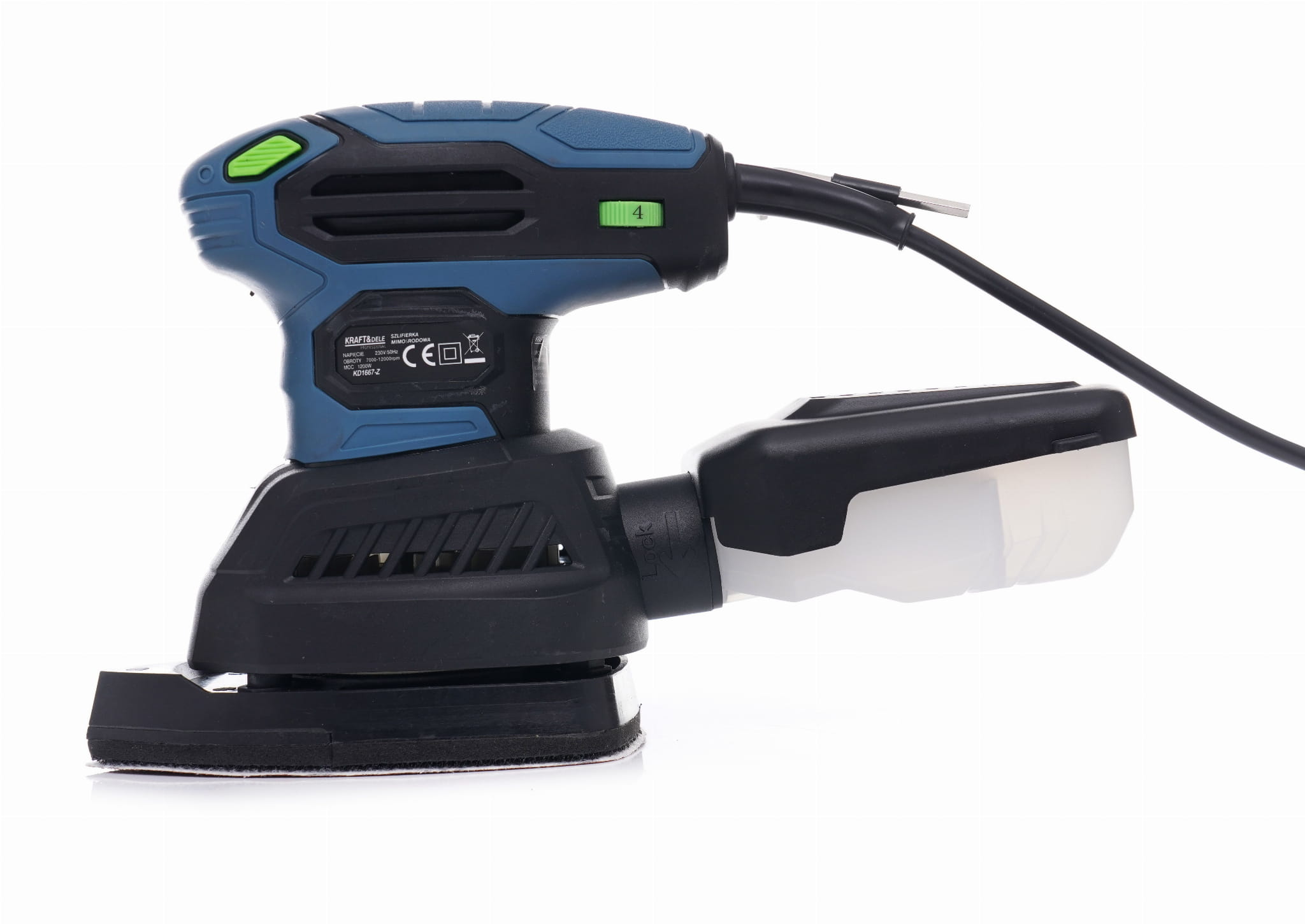 Lijadora orbital aleatoria ergonómica de 1200 W | Kraft&Dele