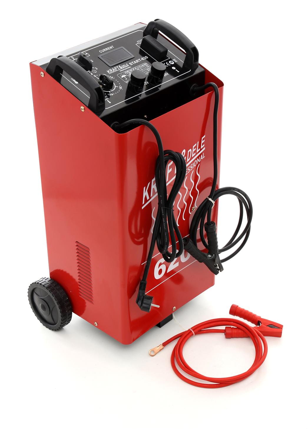 Caricabatterie LCD 250A 12/24V con avviatore | Kraft&Dele