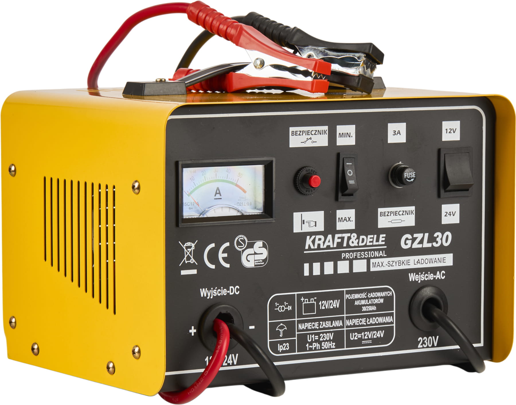 Caricabatterie per auto 30A 90-250Ah
