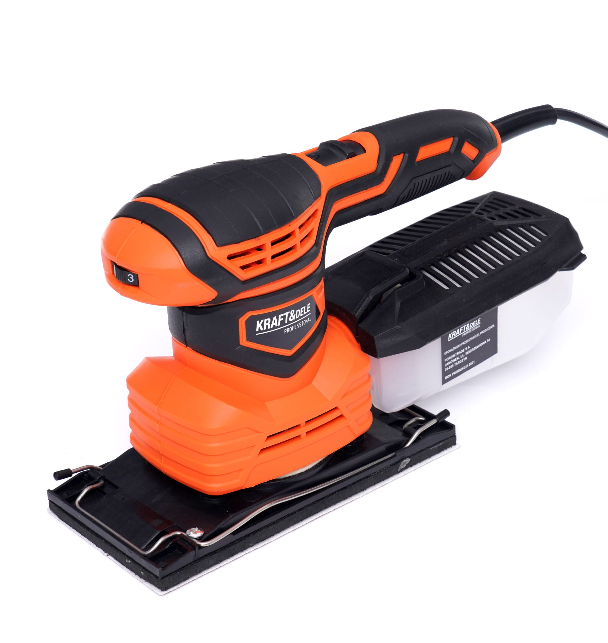 Ponceuse orbitale aléatoire 3 en 1 1200 W avec bac