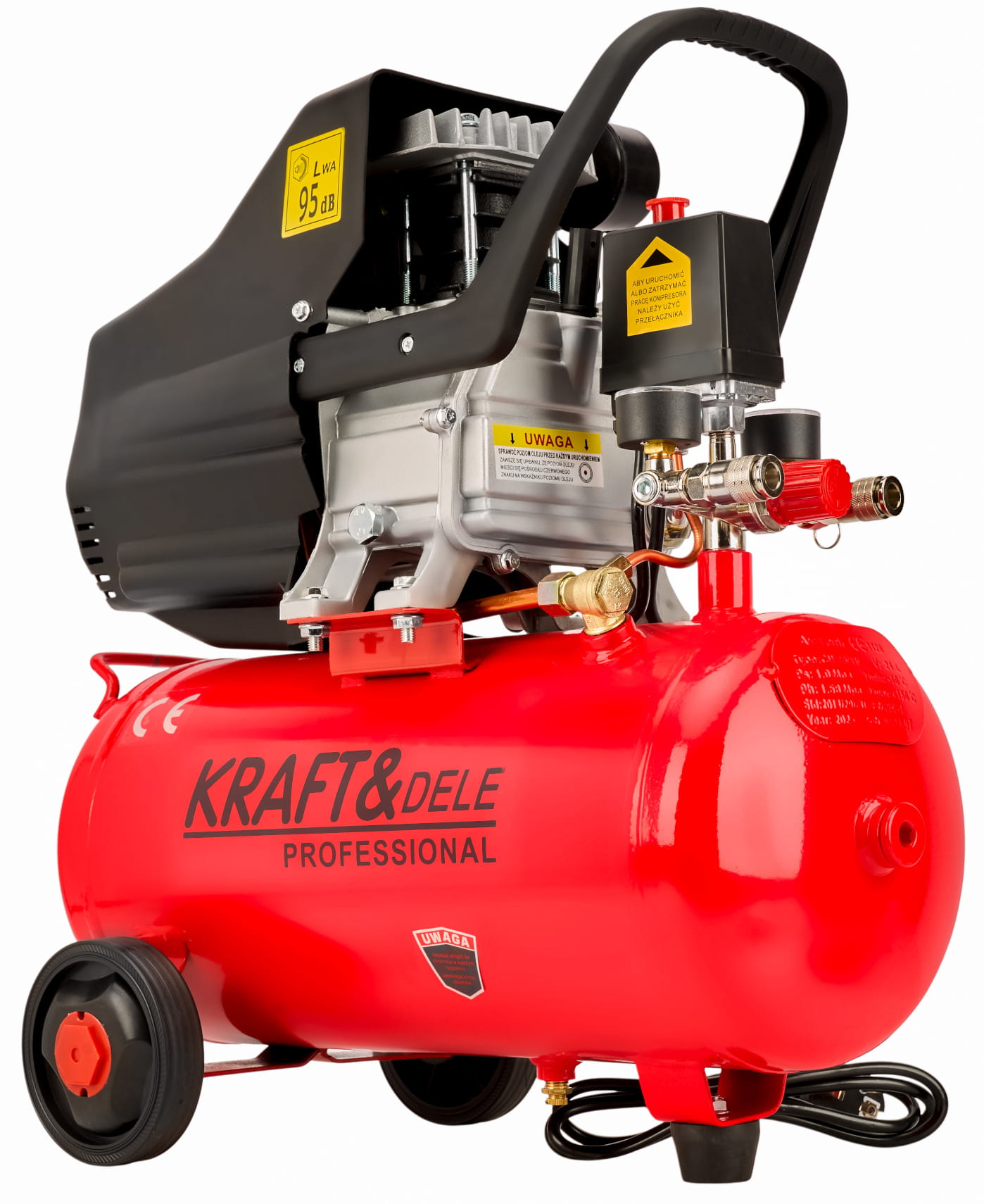 Compressore d'olio da 24 litri efficiente e compatto | Kraft&Dele