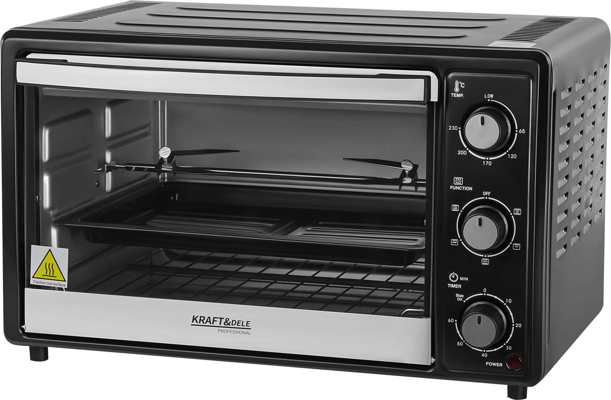 Cocina eléctrica de 1650 W con función de asador