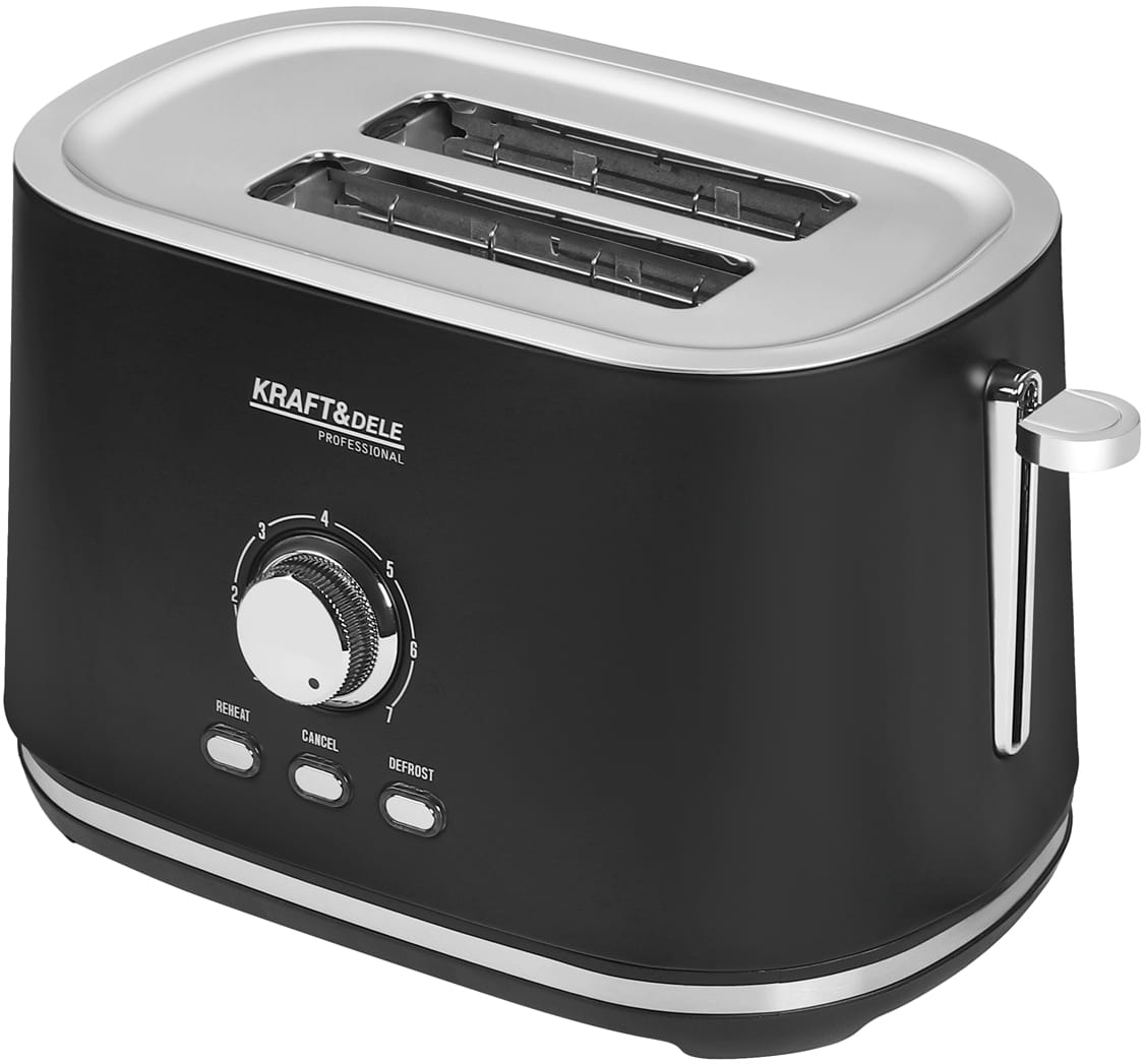 Tostadora eléctrica de 1000 W para tostado rápido | Kraft&Dele
