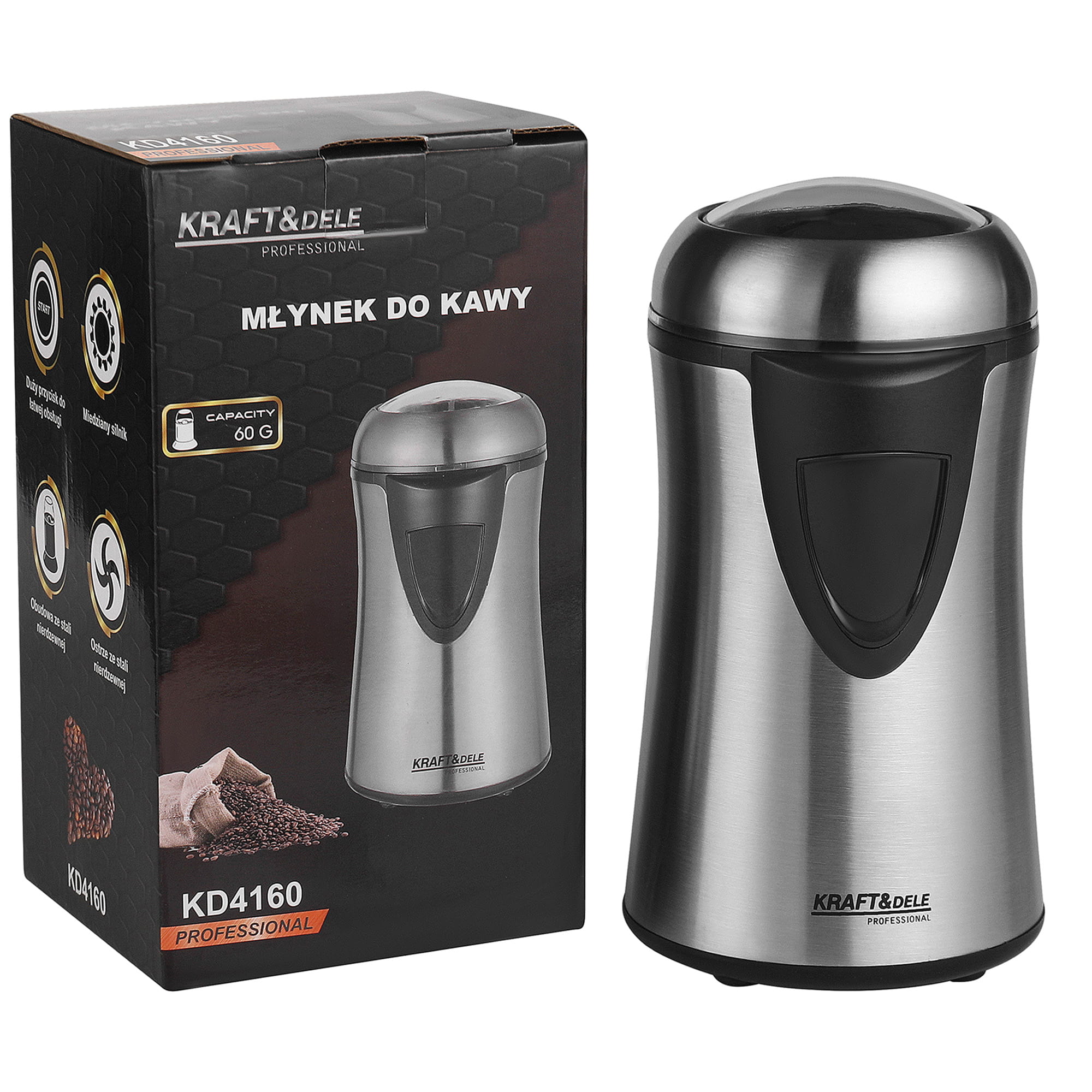 Molinillo de café 60 g 300 W | Kraft&Dele