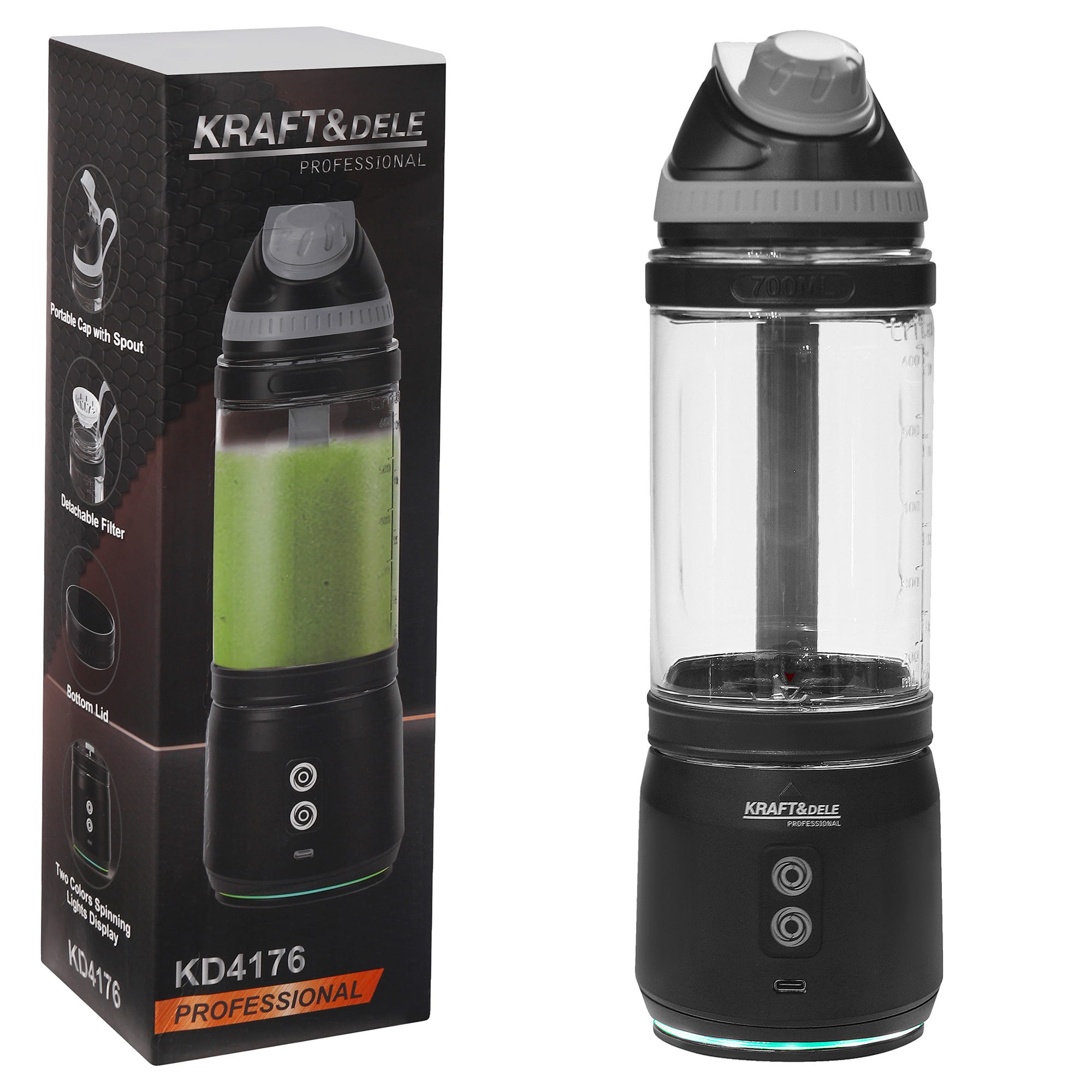 Frullatore ricaricabile USB-C 700ml | Kraft&Dele
