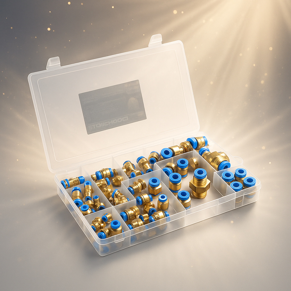 Kit polyvalent de 72 raccords rapides pneumatiques | Kraft&Dele