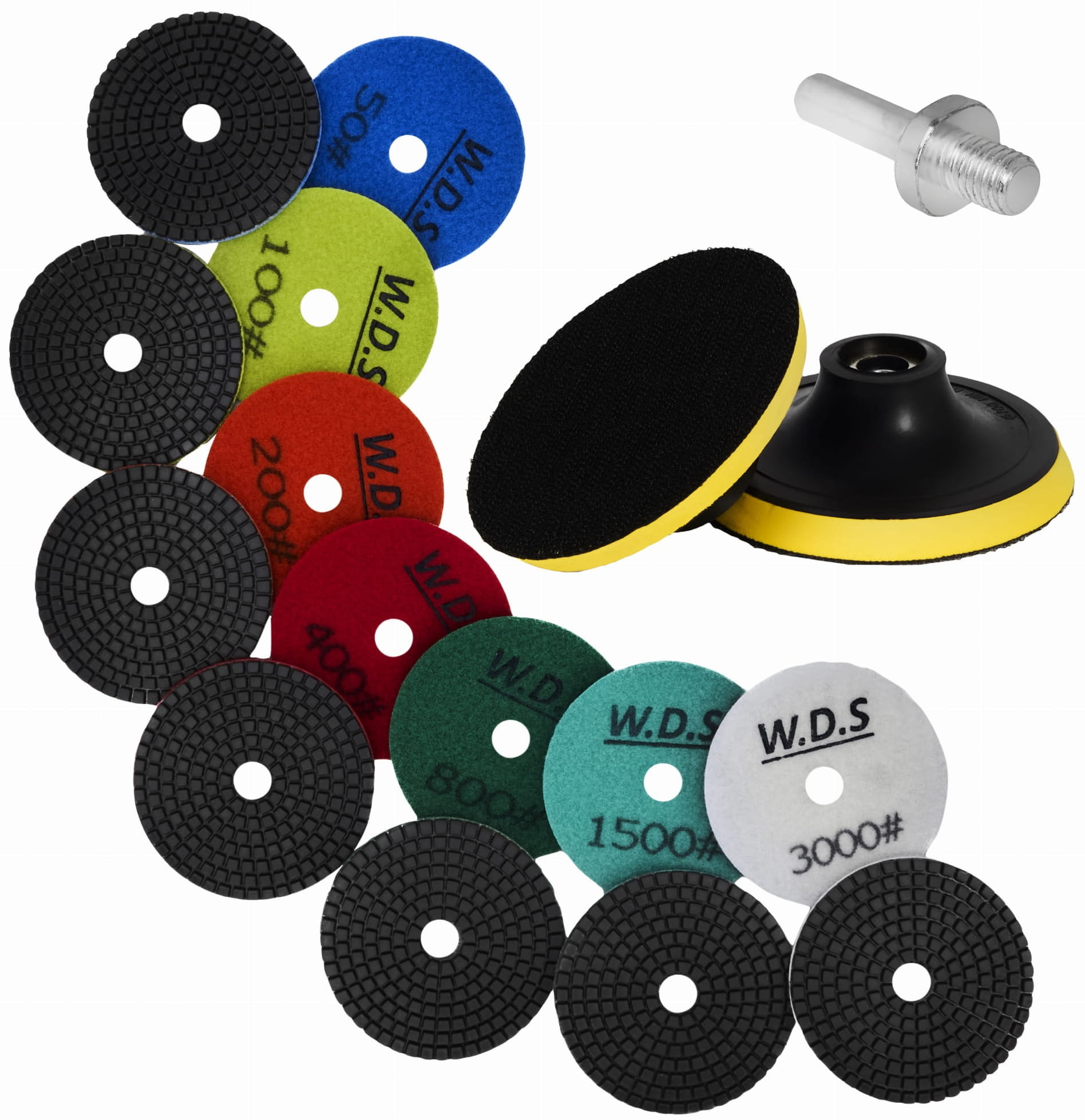 Juego de discos de diamante de grado 50-3000