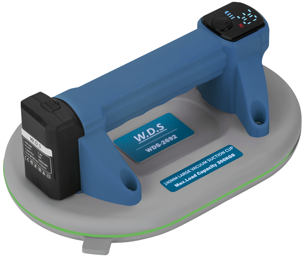 Ventouse rechargeable 240 mm 300 kg USB-C